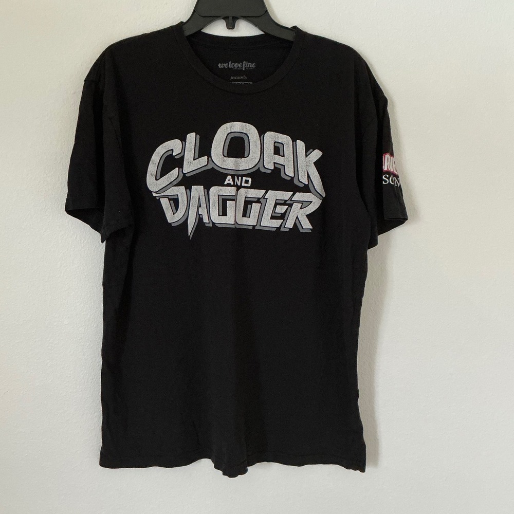 Marvel Cloak & Dagger WeLoveFine Black Graphic T-Shirt Mens Large Rare‎ Season 1